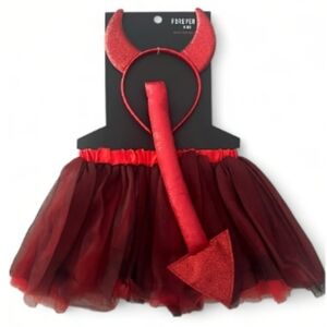 Forever 21 Kids Red Devil Tutu Costume